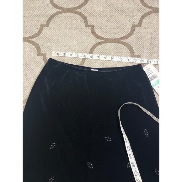 Vintage J.R. Nites by Caliendo velvet high low beaded formal skirt, size 8 - Picture 4 of 13